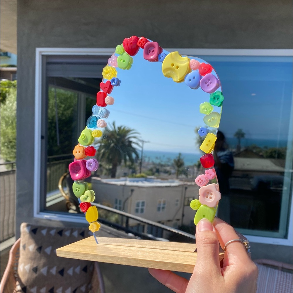 Cute Unique Button Mirror